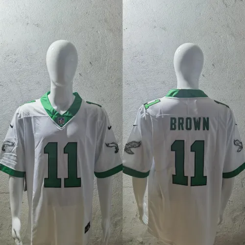 Philadelphia Eagles Retro Edition White 2023 NO.11 BROWN