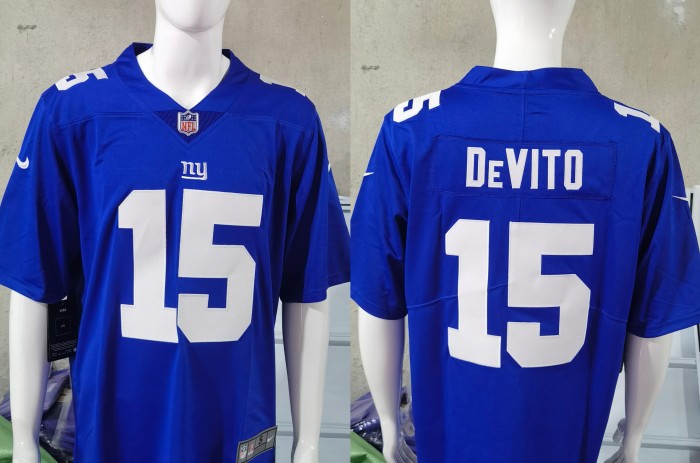 New York Giants Game Jersey Blue NO.15 De VITO