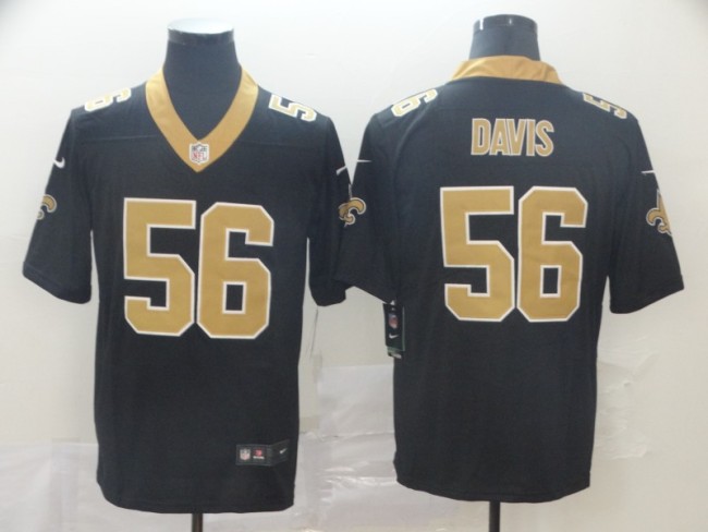 New Orleans Saints Jersey Black NO.56 DAVIS