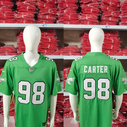 Philadelphia Eagles Jersey Grass Green 2023 NO.98 GARTER