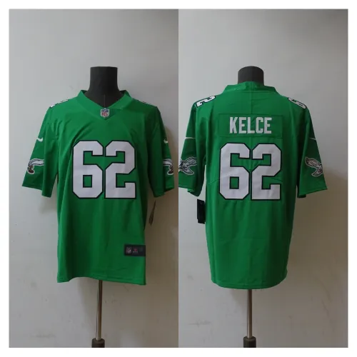 Philadelphia Eagles Retro Edition Grass Green 2023 NO.62 KELCE