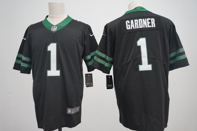 New York Jets Jersey Black 2024 NO.1 GARDNER
