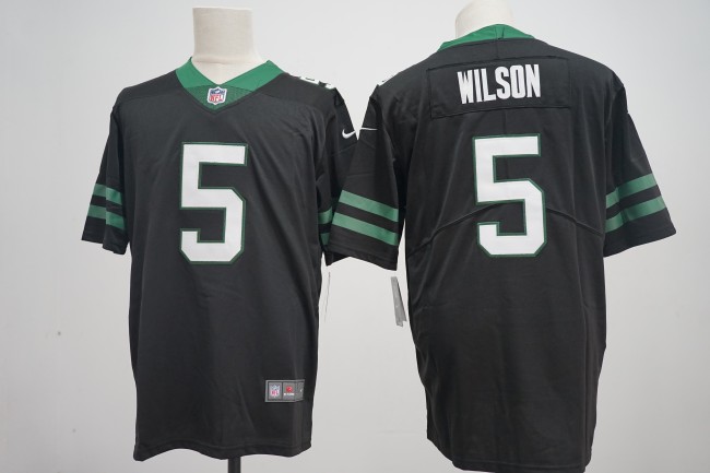 New York Jets Jersey Black 2024 NO.5 WILSON
