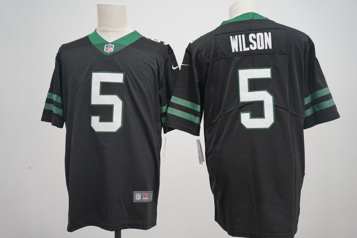 New York Jets Jersey Black 2024 NO.5 WILSON