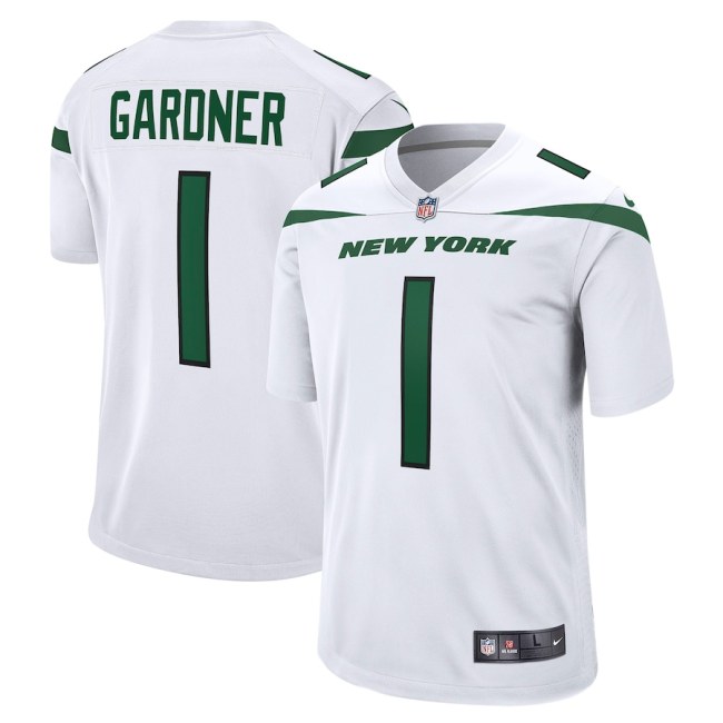 New York Jets Jersey White 2024 NO.1 GARDNER