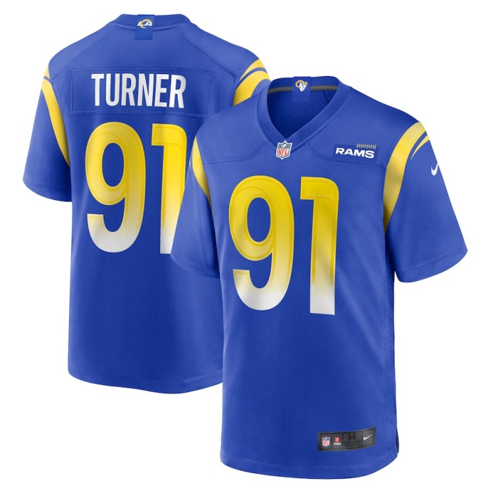 Los Angeles Rams Jerseys Blue NO.91 TURNTR