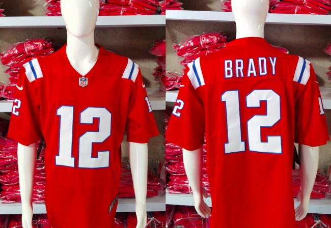 England Patriots Jersey Red NO.12 BRADY