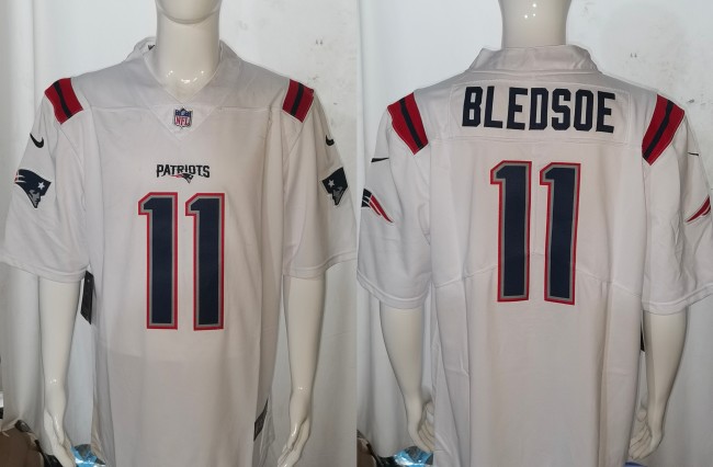 England Patriots Jersey White NO.11 BLEDSOE
