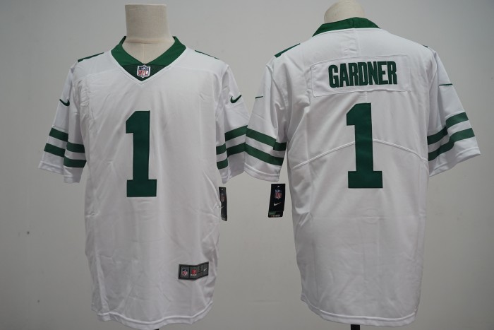 New York Jets Jersey White 2024 NO.1 GARDNER