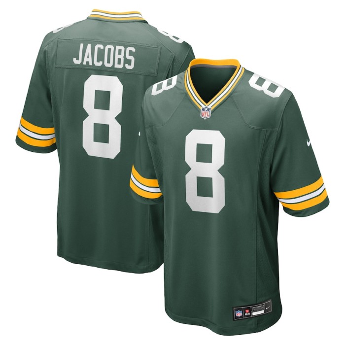 Green Bay Packers Jersey Replica Green 1996 NO.8 JACOBS