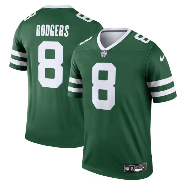 New York Jets Jersey Green 2024 NO.8 RODGERS