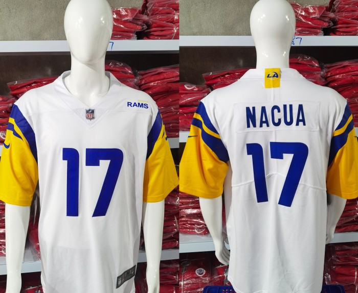 Los Angeles Rams Jerseys White NO.17 NACUA