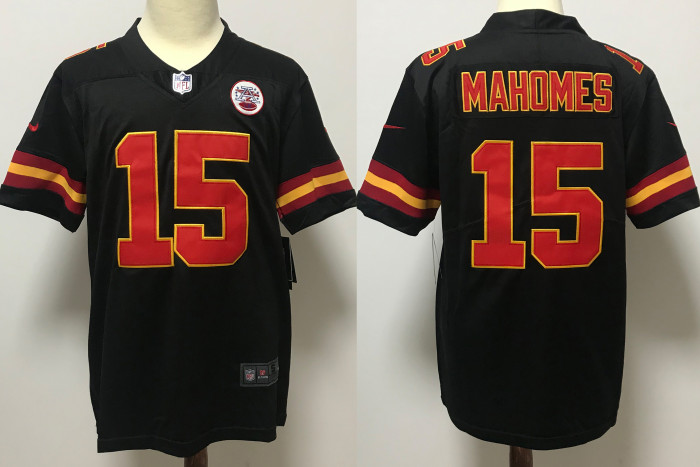 Kansas City Chiefs Jersey Black NO.15 MAHOMES