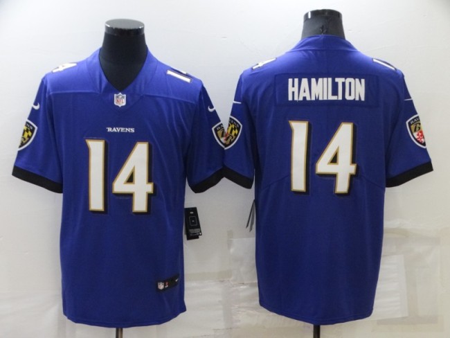 Baltimore Ravens Jersey Purple NO.14 HAMILTON