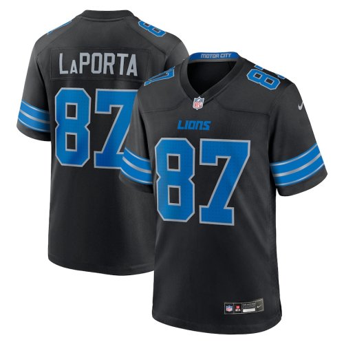 Detroit Lions Jersey Black New style NO.87 LAPORTA