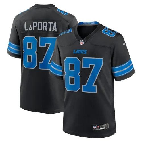 Detroit Lions Jersey Black New style NO.87 LAPORTA