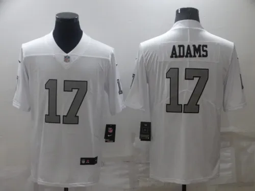 Las Vegas Raiders Jerseys White Gray Lettering NO.17 ADAMS