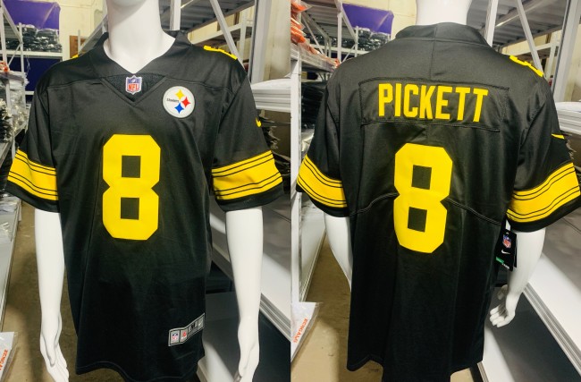 Pittsburgh Steelers Jersey Black and yellow letters NO.8 PICKETT