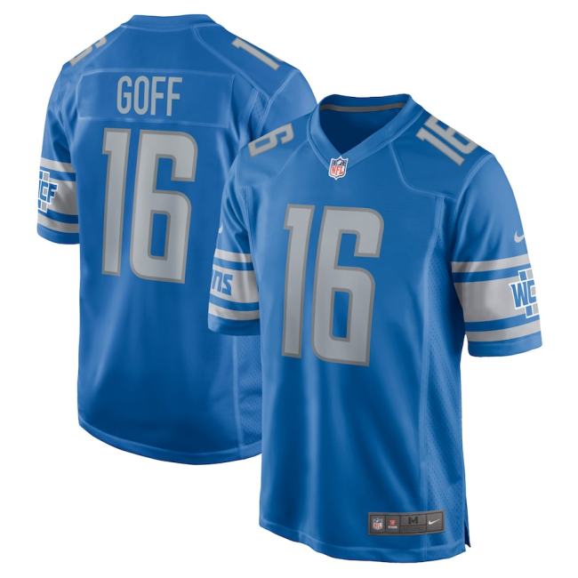 Detroit Lions Jersey Blue NO.16 GOFF