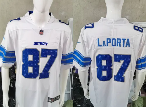 Detroit Lions Jersey White New style NO.87 LAPORTA