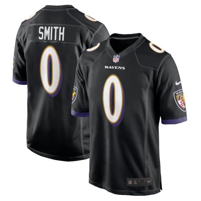 Baltimore Ravens Jersey Black NO.0 SMITH