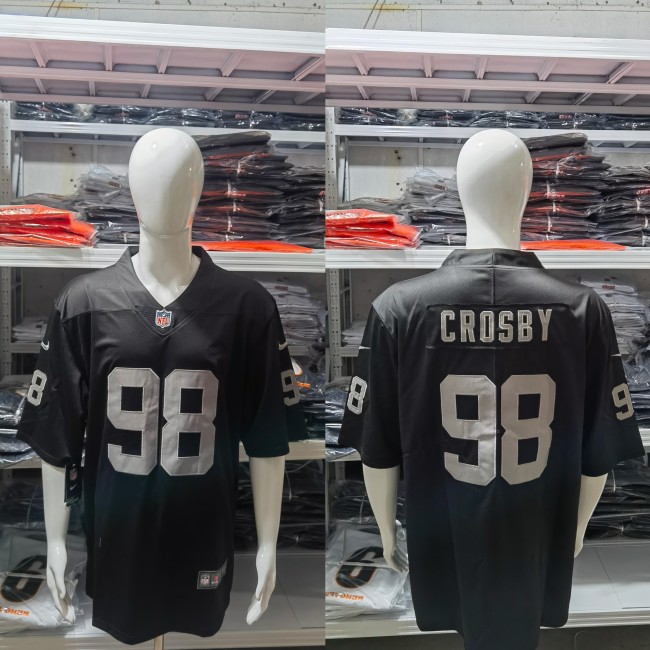 Las Vegas Raiders Jerseys Black NO.98 CROSBY