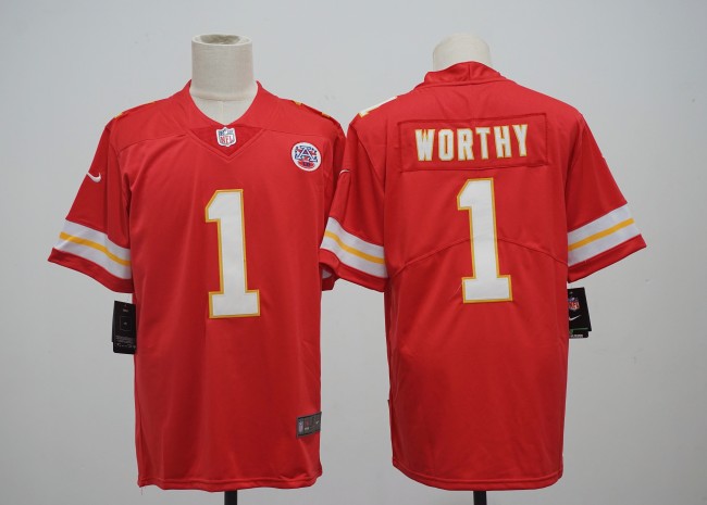 Kansas City Chiefs Jersey Red NO.1 WORTHY