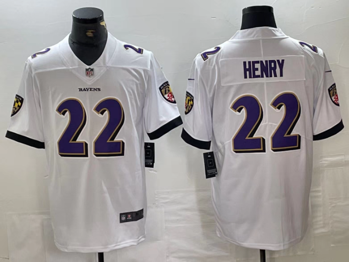 Baltimore Ravens Jersey White NO.22 HENRY