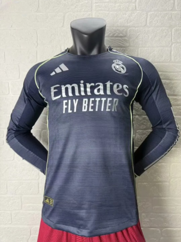 Real Madrid Away Long Sleeve Player Jersey 25/26