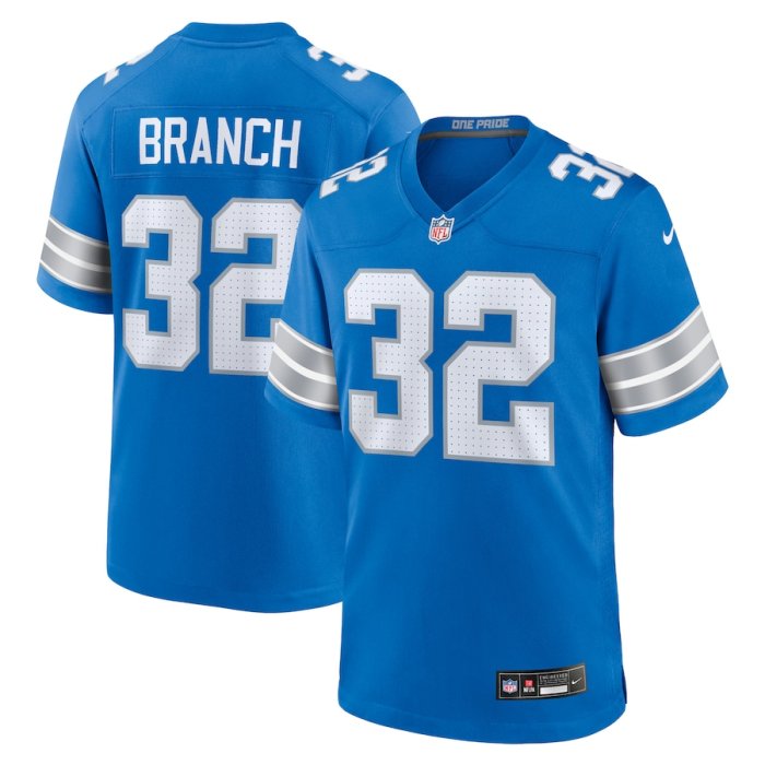 Detroit Lions Jersey Blue New style NO.32 BRANCH