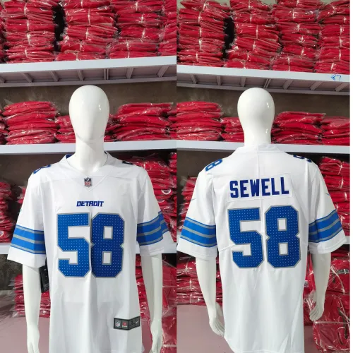 Detroit Lions Jersey White New style NO.58 SEWELL