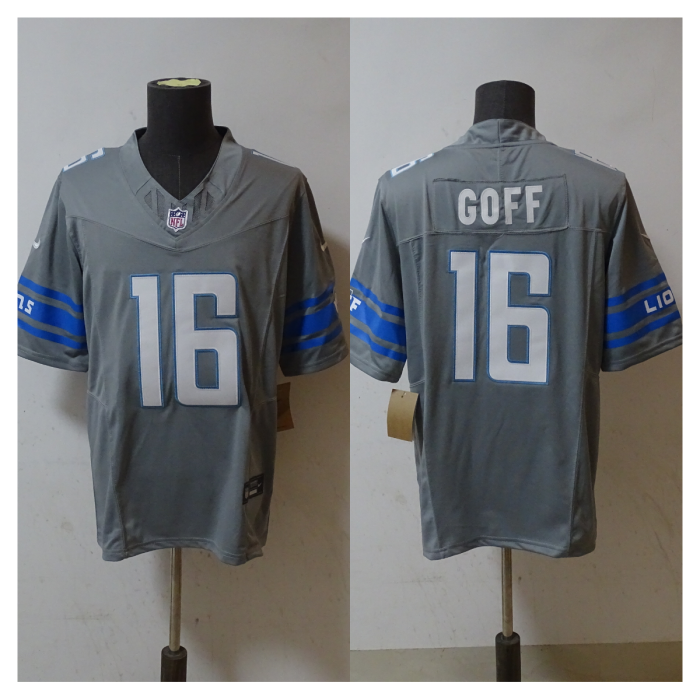 Detroit Lions Jersey Grey NO.16 GOFF