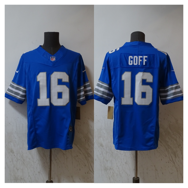 Detroit Lions  Jersey Blue Youth NO.16 GOFF