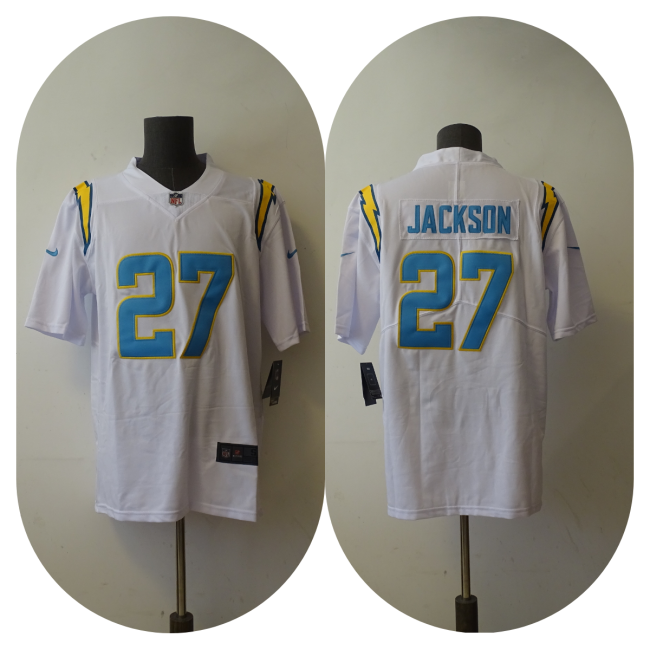 Los Angeles Chargers Alternate Jersey White NO.27 JACKSON