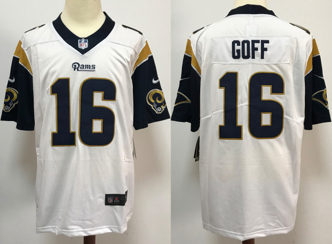 Los Angeles Rams Jerseys player version White NO.16 GOFF