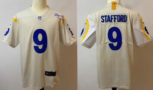 Los Angeles Rams Road Game Jersey White NO.9 STAFFORD