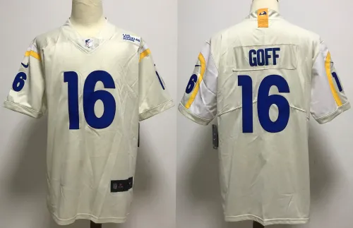 Los Angeles Rams Road Game Jersey White NO.16 GOFF