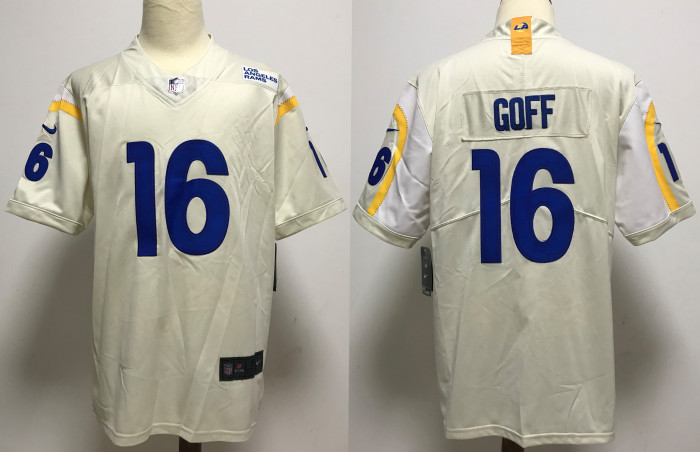 Los Angeles Rams Road Game Jersey White NO.16 GOFF