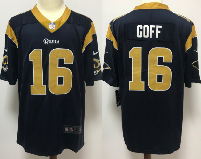 Los Angeles Rams Jerseys player version Blue NO.16 GOFF