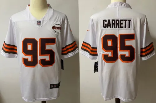 Cleveland Browns Jersey Vintage White NO.95 GARREET