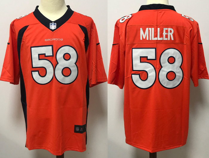 Denver Broncos Jersey Orange 2024 NO.58 MILLER