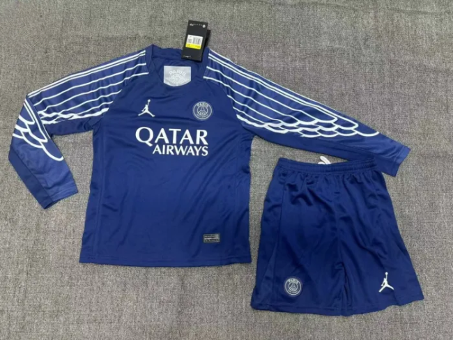 Paris Saint Germain Fourth Long Sleeve Kids Suit 24/25