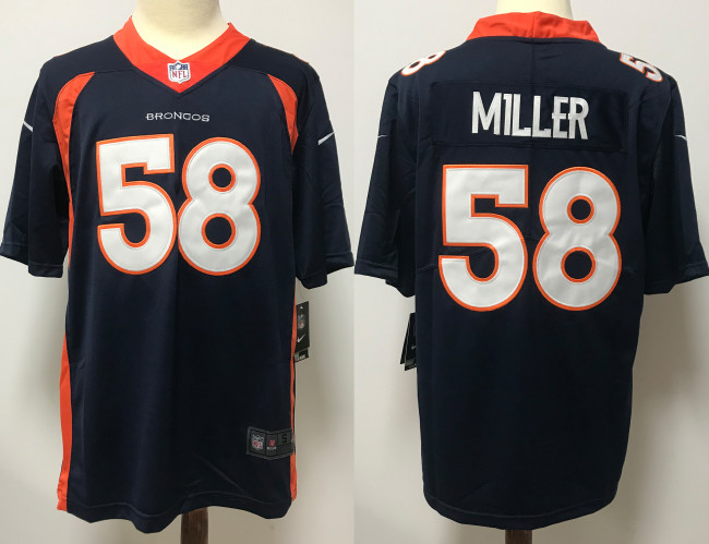 Denver Broncos Jersey Black 2024 NO.58 MILLER