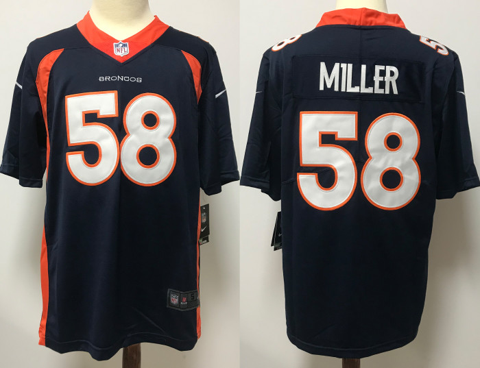 Denver Broncos Jersey Black 2024 NO.58 MILLER