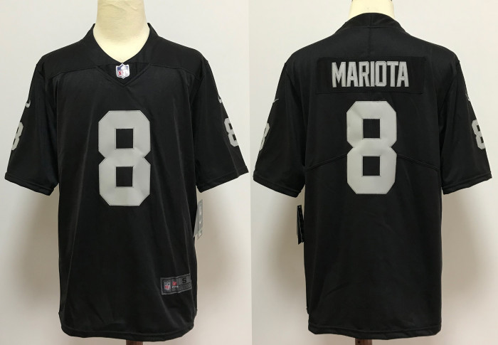 Las Vegas Raiders Jerseys Black NO.8 MARIOTA