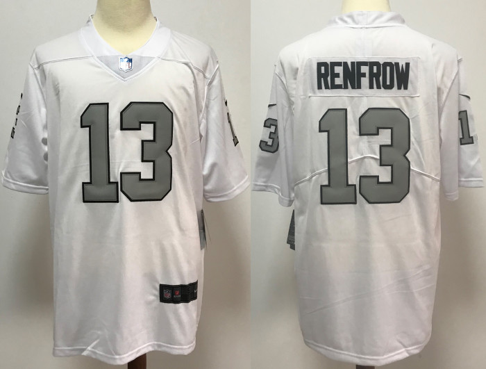 Las Vegas Raiders Jerseys White Gray Lettering NO.13 RENFROW