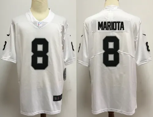 Las Vegas Raiders Jerseys White NO.8 MARIOTA