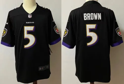 Baltimore Ravens Jersey Black NO.5 BROWN