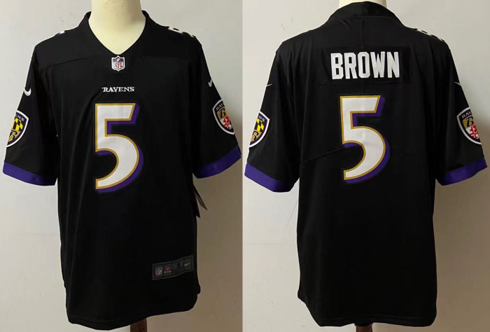 Baltimore Ravens Jersey Black NO.5 BROWN