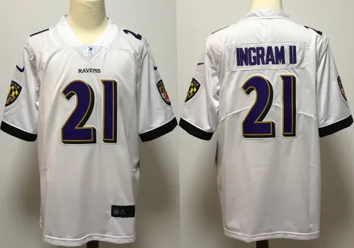 Baltimore Ravens Jersey White NO.21 INGRAM II